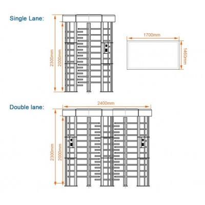 Arch Full Height Turnstile Gate