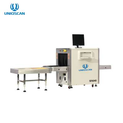 UNIQSCAN minimum resolution 38-40AWG X-ray baggage scanner SF6040, most popular security scanning equipment made in china